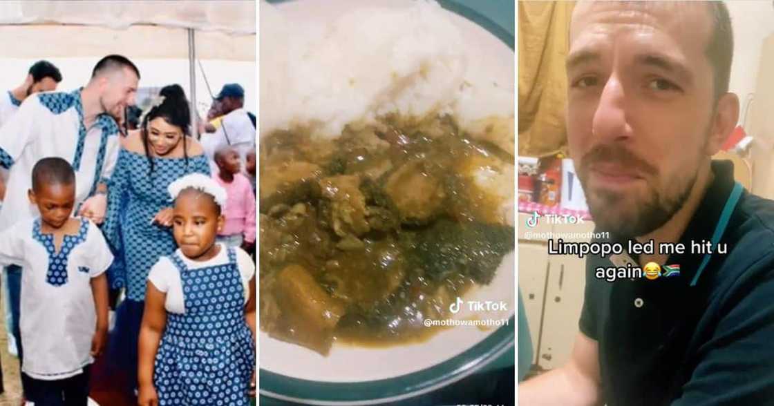 White Man married to woman from Limpopo tries traditional food White Man married to woman from Limpopo tries traditional food