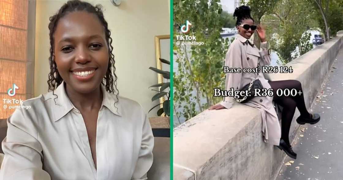 A Mzansi woman posted her spending plan for her trip to France