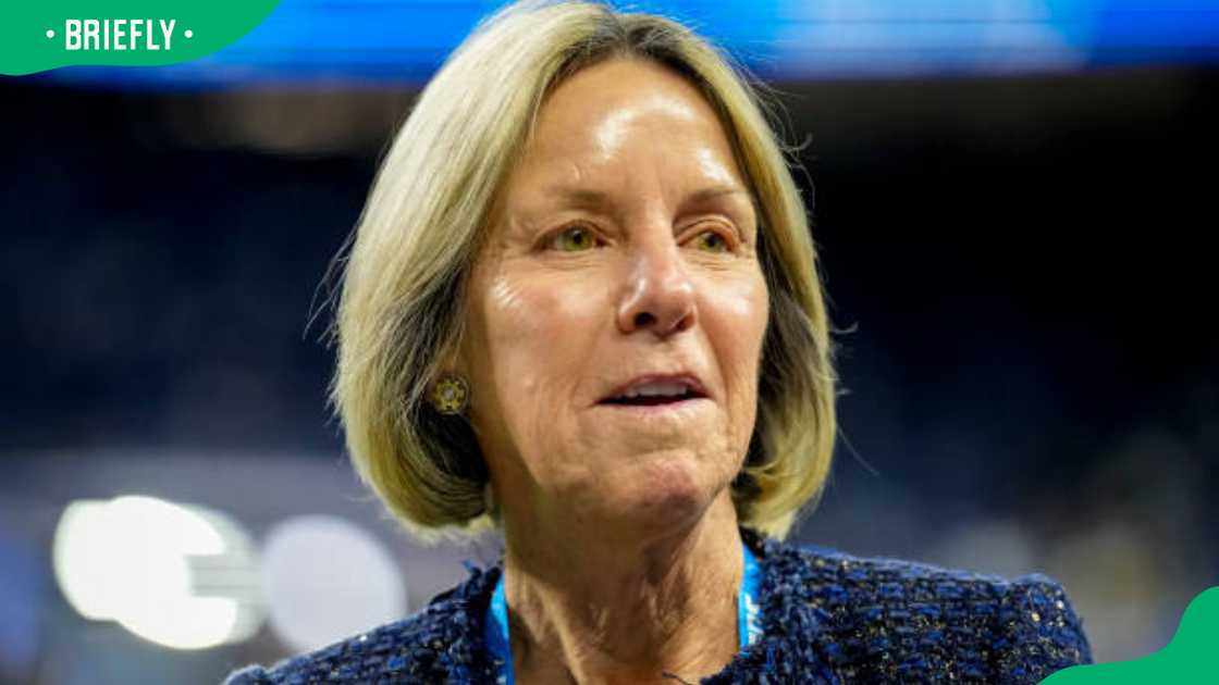 Detroit Lions owner Sheila Hamp during a game Detroit Lions owner Sheila Hamp during a game