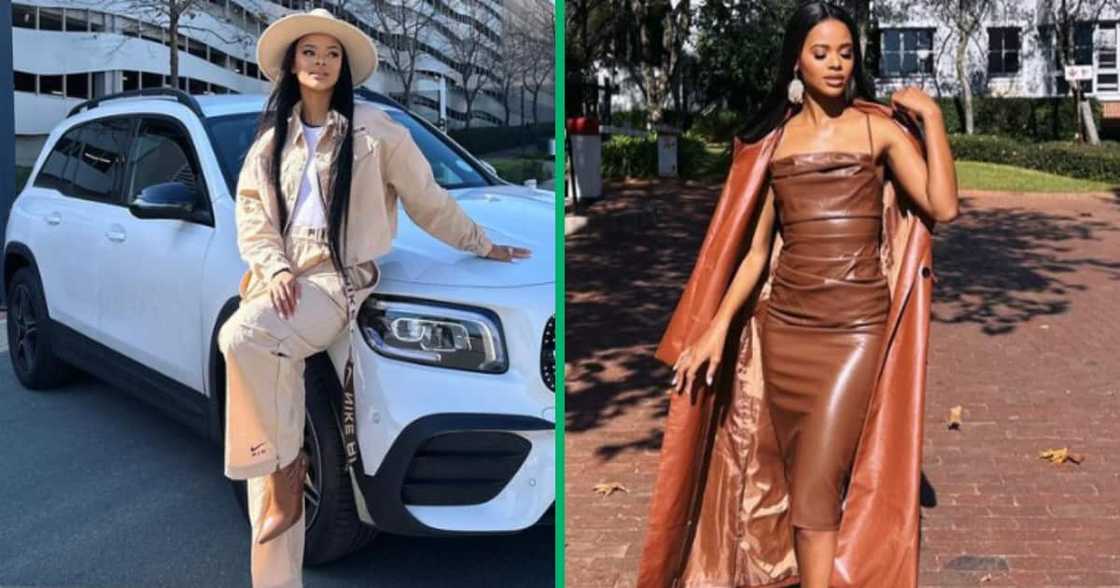 Miss SA, Ndavi Nokeri slayed with her beige and brown look and many people loved her outfit