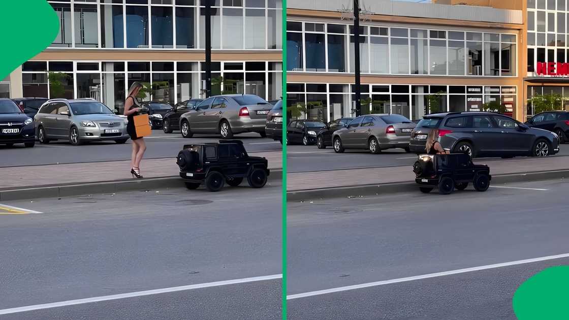 A TikTok user left the online community in stitches after sharing a video of a lady driving off in her minicar A TikTok user left the online community in stitches after sharing a video of a lady driving off in her minicar