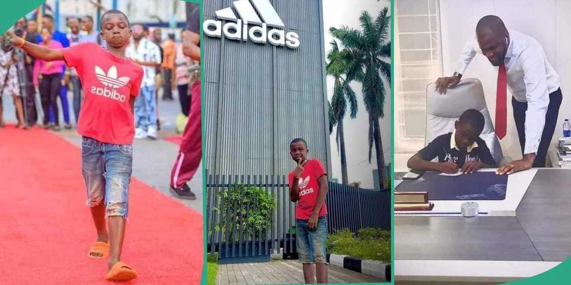 Nigerian boy becomes Adidas ambassador. Nigerian boy becomes Adidas ambassador.