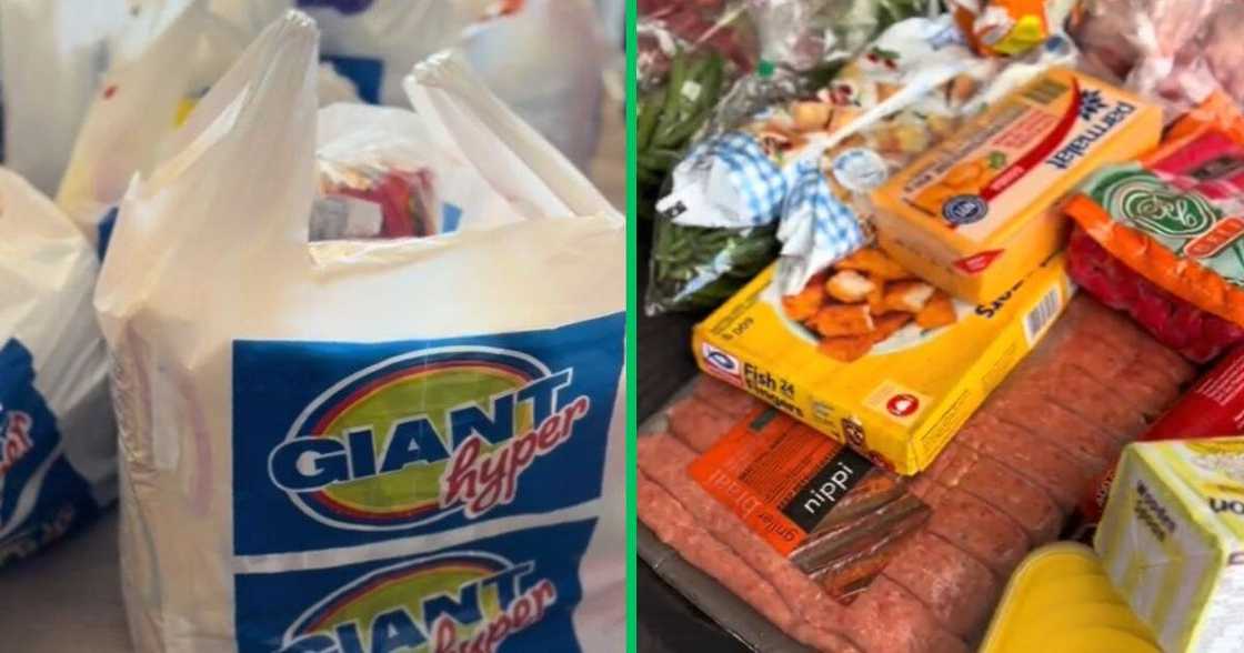 Woman covers her whole house with R5K groceries Woman covers her whole house with R5K groceries