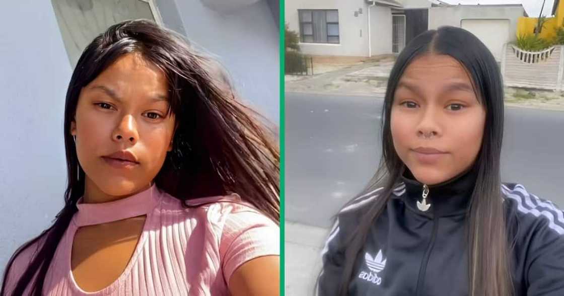 A TikTok video shows a woman unveiling her nails, which nearly got bitten by a dog. A TikTok video shows a woman unveiling her nails, which nearly got bitten by a dog.