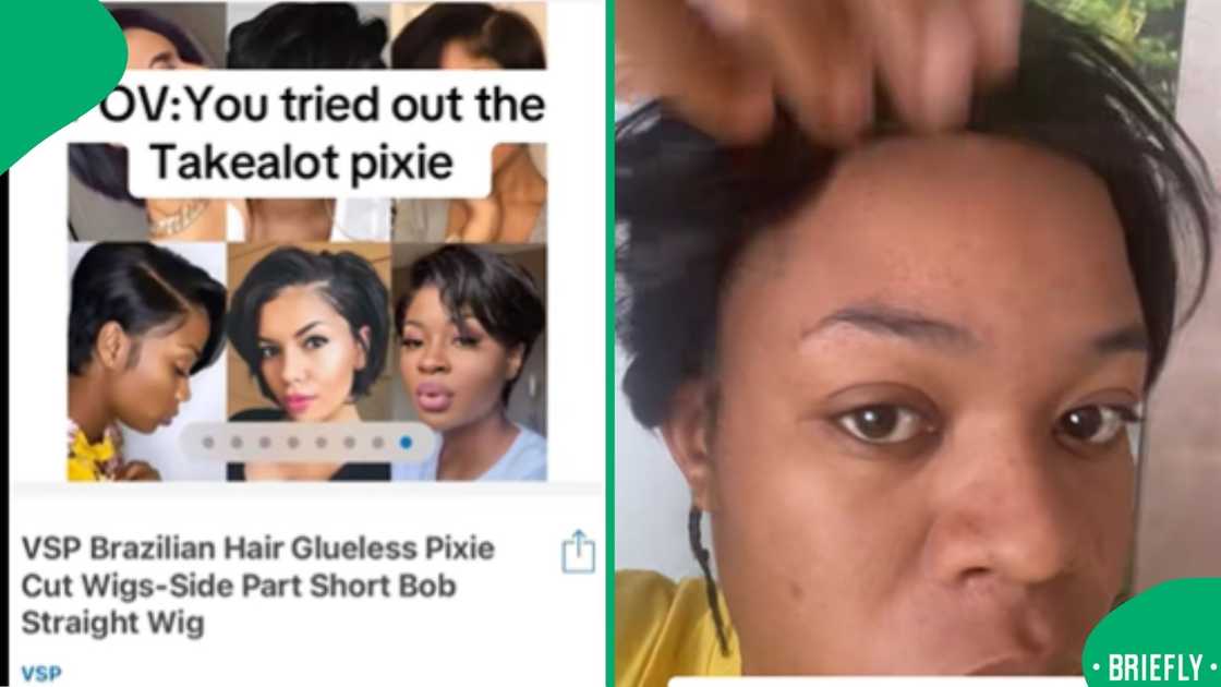 Online users laughed as a woman shared the drastic difference between the wig she bought and what she got Online users laughed as a woman shared the drastic difference between the wig she bought and what she got