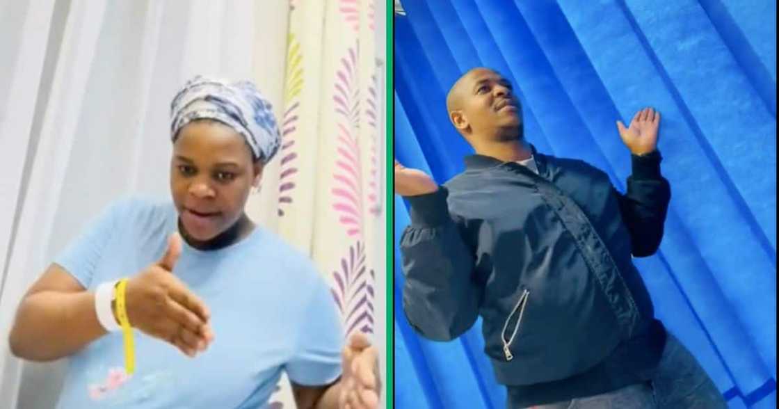 These parents are excited to be having their baby and danced in the labour ward These parents are excited to be having their baby and danced in the labour ward