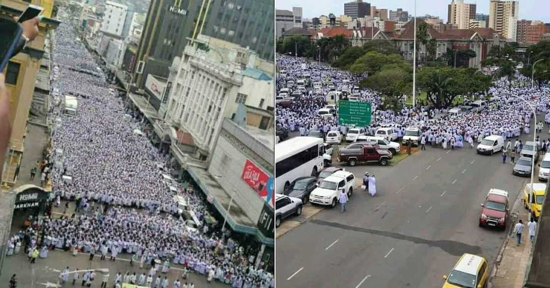 Nazareth Baptist Church, Shembe, African National Congress, ANC, Support, Church, Succession battle, Crowd, eBuhleni, Faction, Durban central, Silent march, Durban City Hall, Memorandum of grievances