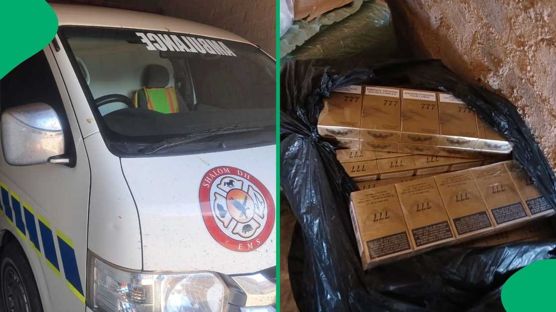 Police discovered an ambulance and illicit goods in a building in Rocky Drift. Police discovered an ambulance and illicit goods in a building in Rocky Drift.