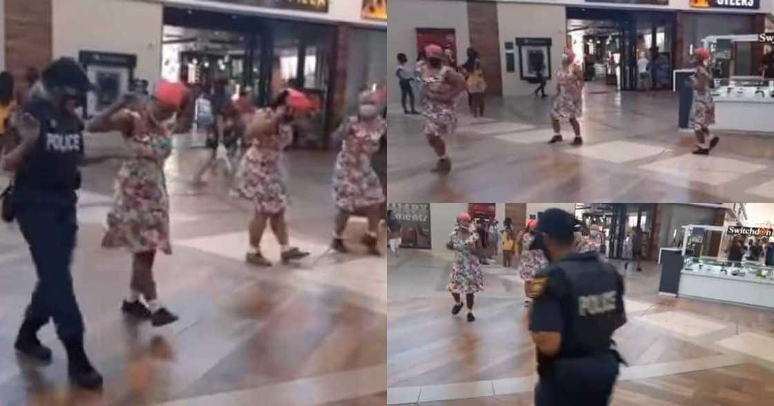 Police officer joins traditional dance