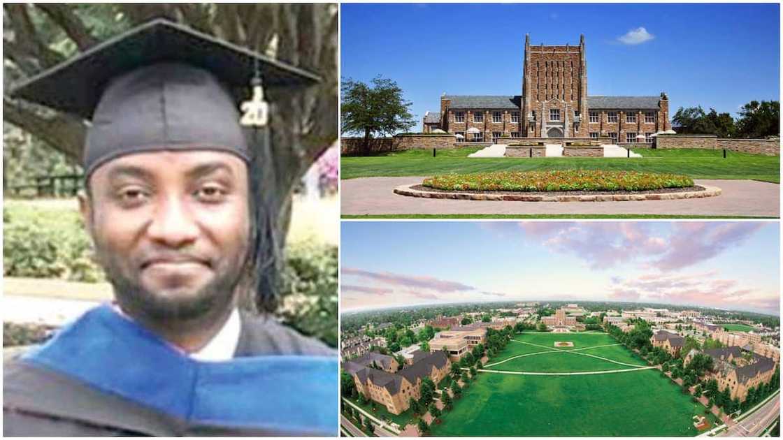 The man got different degrees. The man got different degrees.