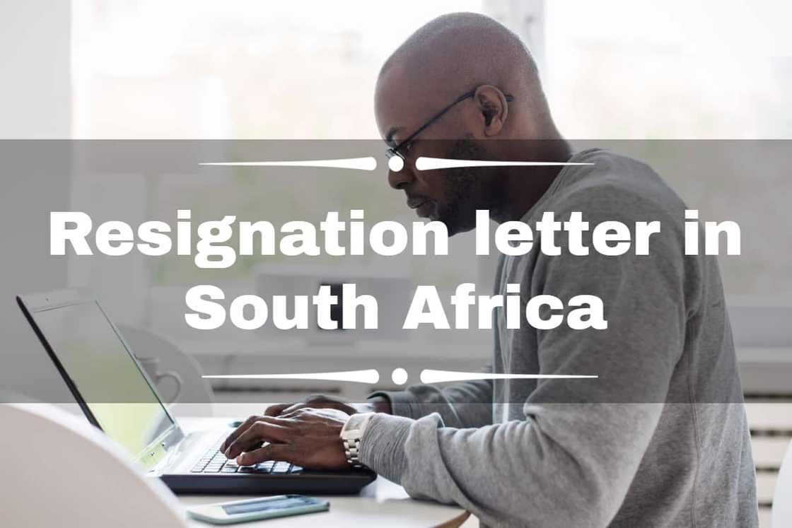 Resignation letter in South Africa Resignation letter in South Africa
