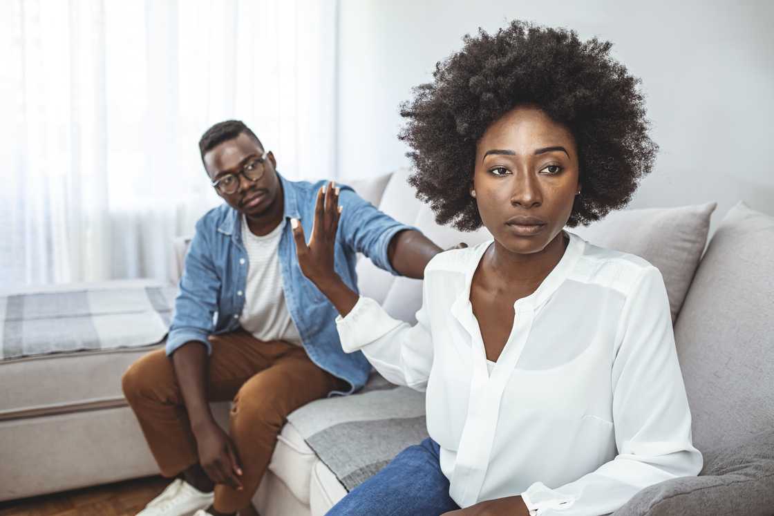 A couple arguing A couple arguing