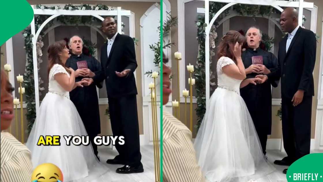A wedding was interrupted.