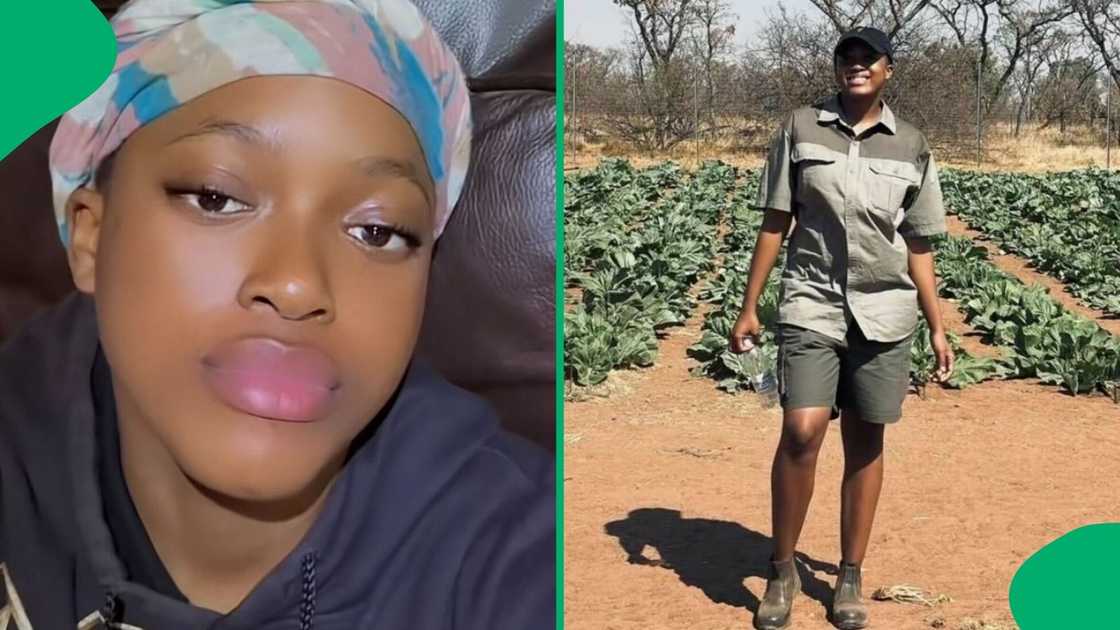 A TikTok video shows a woman demonstrating how she caters to her security guard. A TikTok video shows a woman demonstrating how she caters to her security guard.