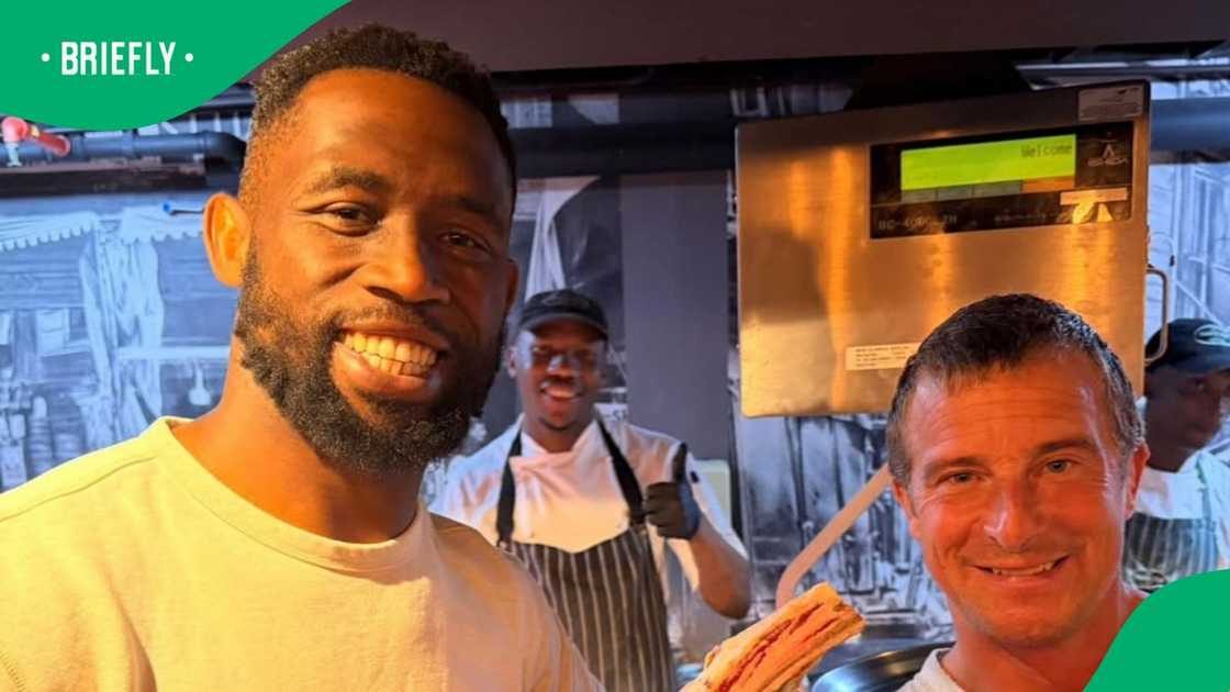 Siya Kolisi welcomes Bear Grylls Siya Kolisi welcomes Bear Grylls