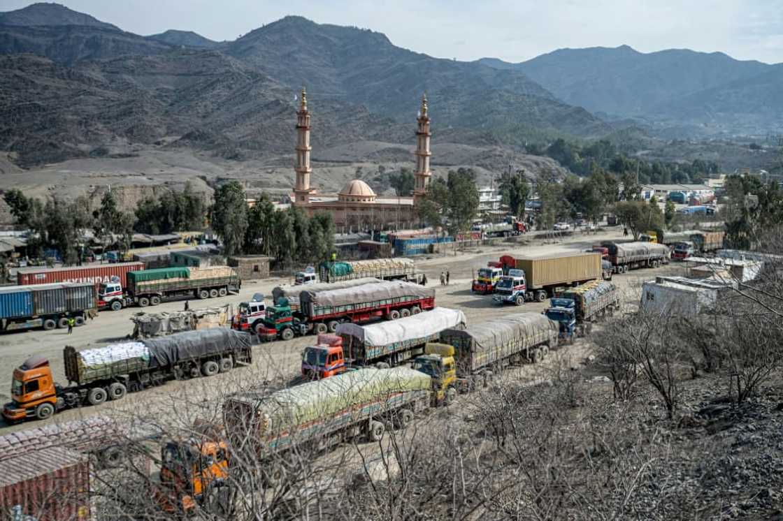 Imports usually consist of food including oranges and World Food Programme flour, while the exports lane is full of chromite and coal Imports usually consist of food including oranges and World Food Programme flour, while the exports lane is full of chromite and coal