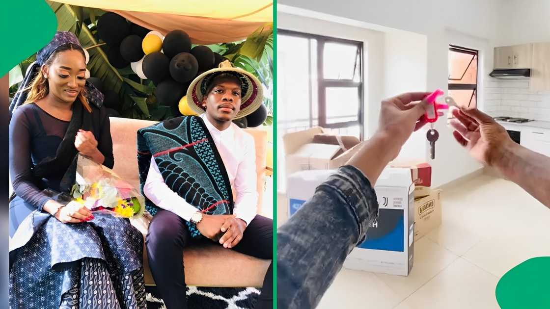 A Mzansi couple celebrated becoming homeowners A Mzansi couple celebrated becoming homeowners