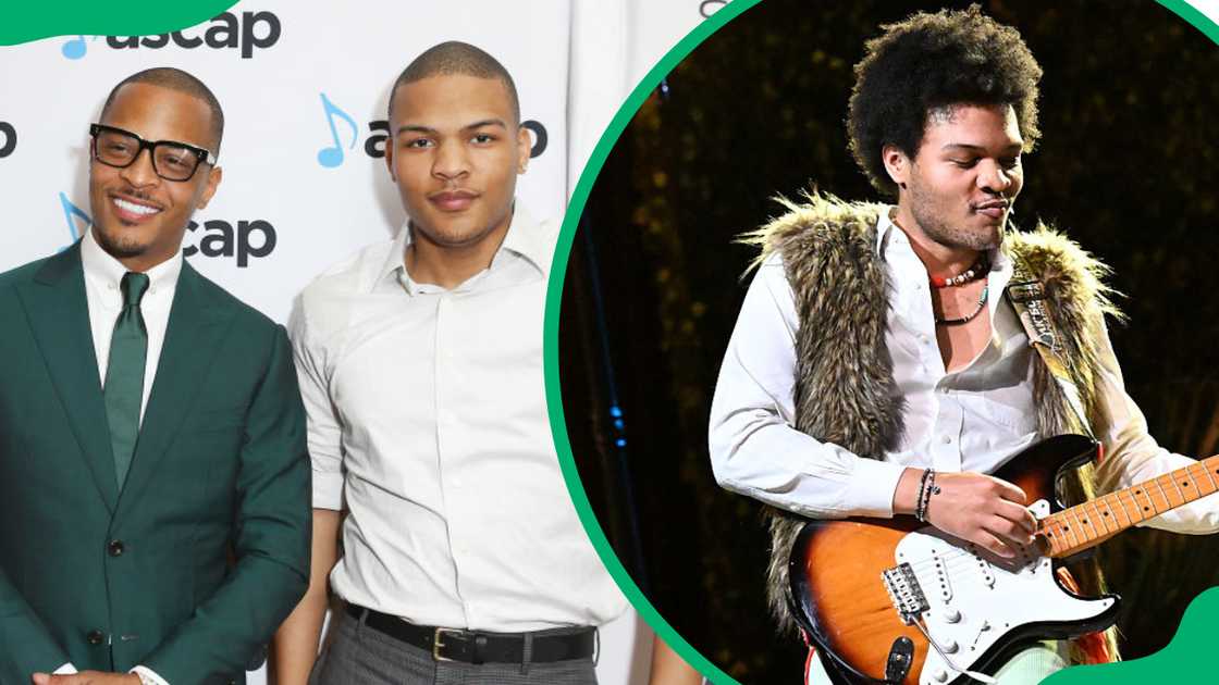 T.I. and Messiah Harris at the 2019 ASCAP Rhythm & Soul Music Awards (L). Buddy Red at the Shearton Hotel in 2026 (R)