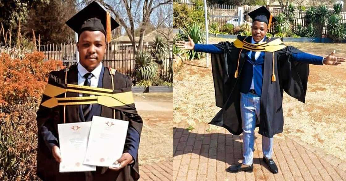 Young man, graduate, two times, University of Johannesburg, Mzansi reacts Young man, graduate, two times, University of Johannesburg, Mzansi reacts