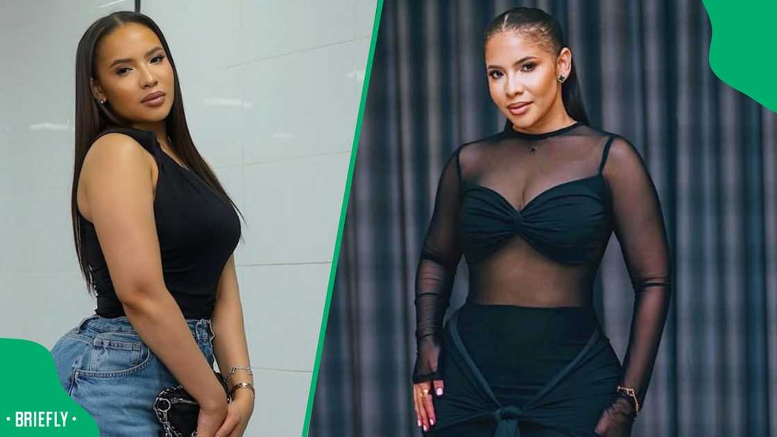 Thuli Phongolo showed off her beauty regimen Thuli Phongolo showed off her beauty regimen