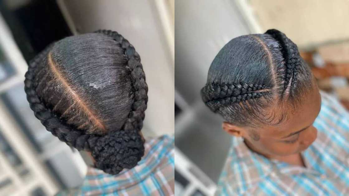 Four braid gelled hairstyles Four braid gelled hairstyles