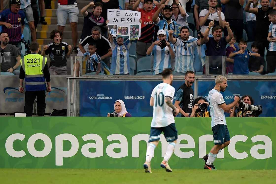 Sergio Aguero and Messi