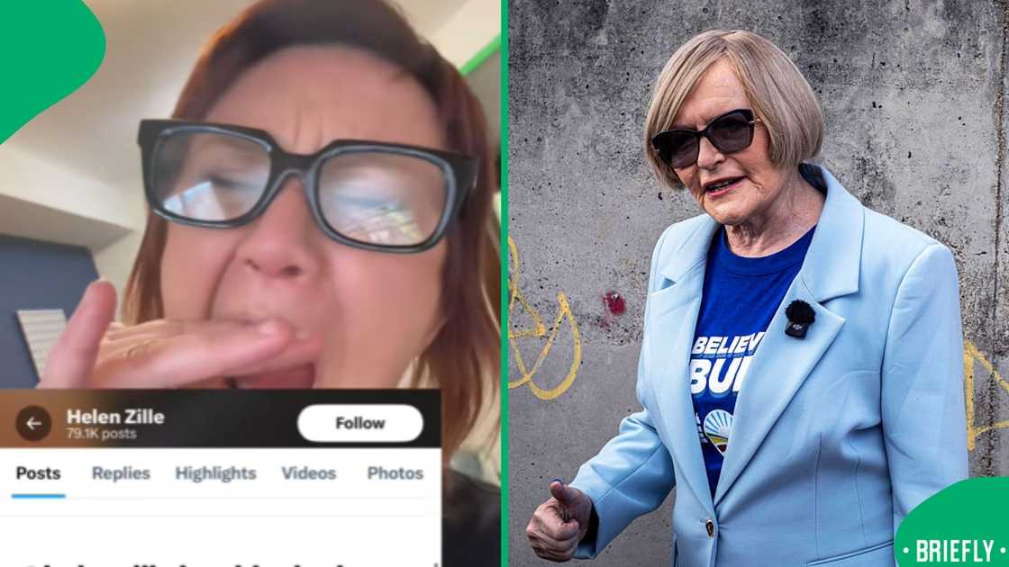 Helen Zille on the right campaigning Helen Zille on the right campaigning