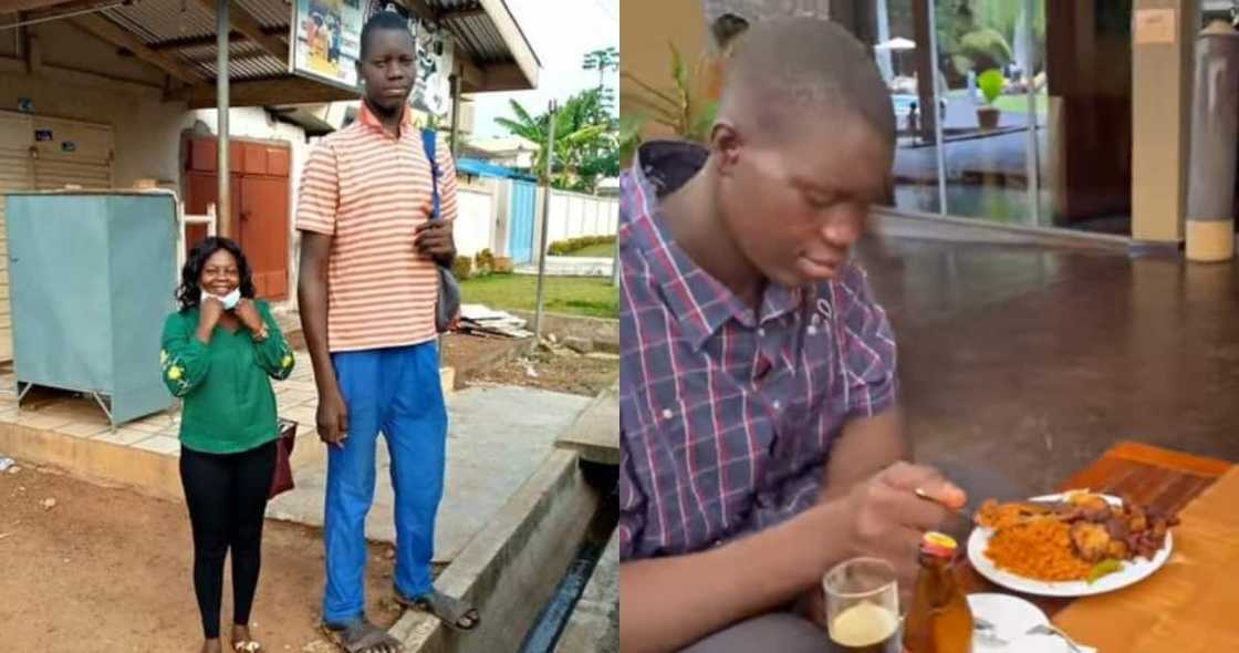Charles Sogli: Boy Being Touted as Ghana’s Tallest Man Receives Royalty Treatment in Plush Hotel