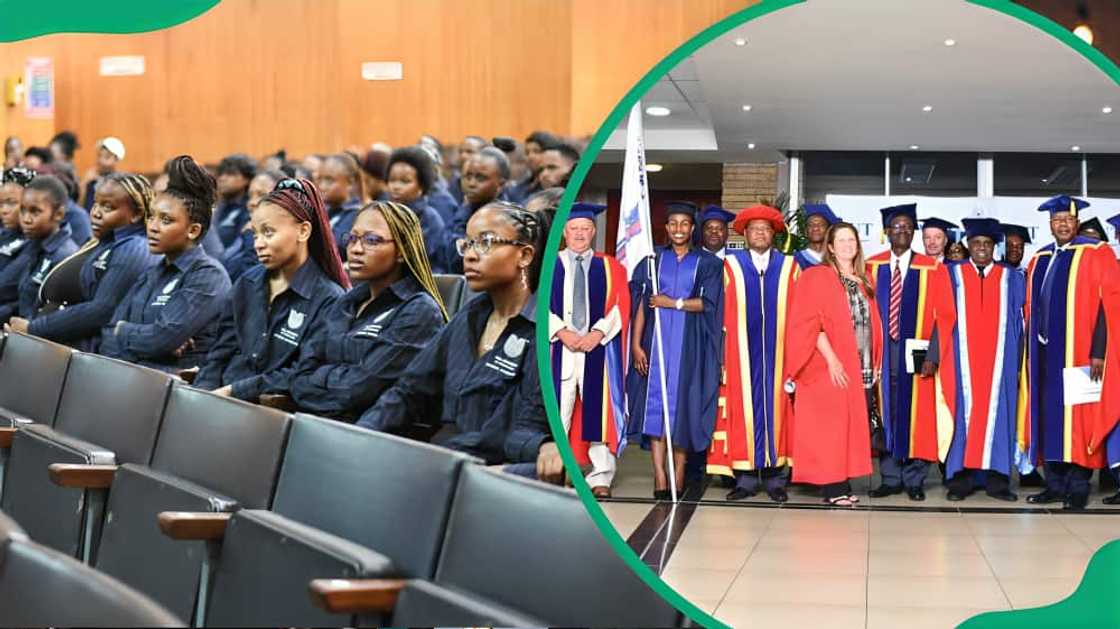VUT students during a lecture and a graduation ceremony VUT students during a lecture and a graduation ceremony