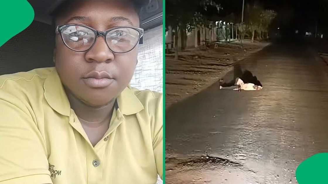 A TikTok video shows thug drivers pretending to sleep on the road.