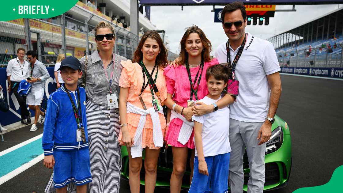 Roger Federer and family in Miami, Florida