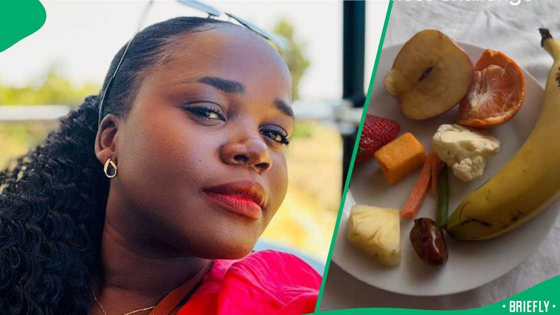 The fruits were still fresh, even the half-cut apple looked good enough to eat The fruits were still fresh, even the half-cut apple looked good enough to eat