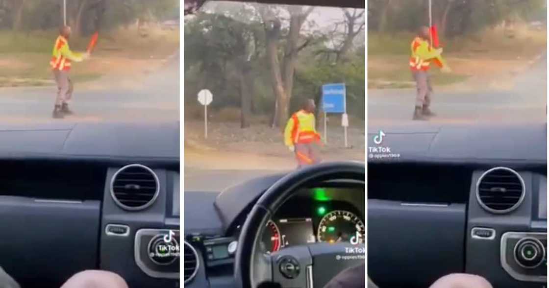 A creative traffic cop has entertained many South Africans with slick dance moves A creative traffic cop has entertained many South Africans with slick dance moves