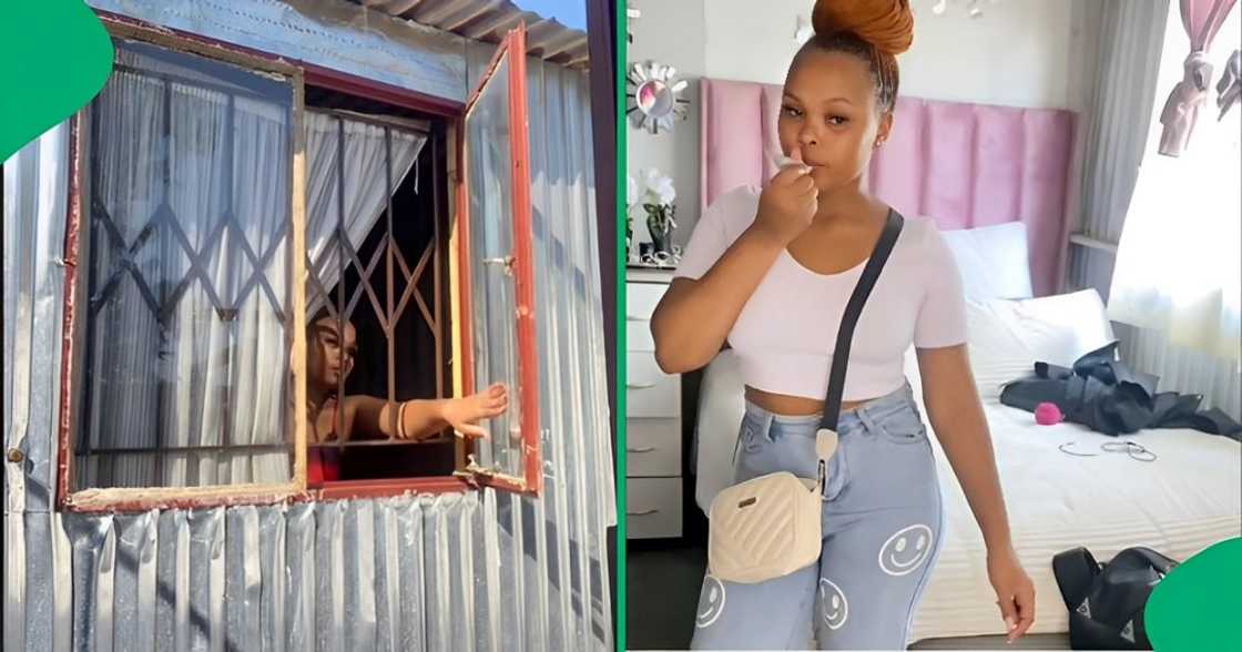 A woman showed off her cosy shack