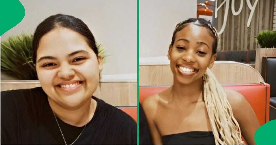 Two university friends spent their money on food instead of groove. Two university friends spent their money on food instead of groove.