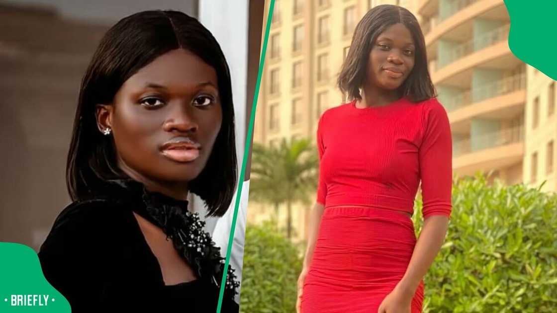 A young lady showcased her drastic pregnancy transformation. A young lady showcased her drastic pregnancy transformation.