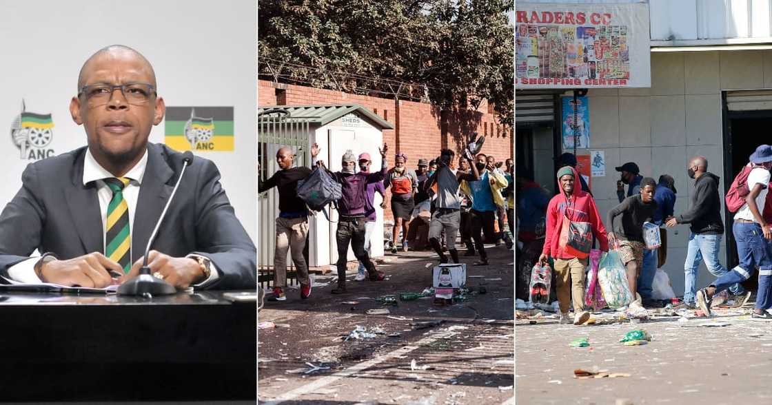 Intelligence Community, South Africa, ANC, Pule Mabe, Violent protests, looting, destruction of infrastructure, businesses Intelligence Community, South Africa, ANC, Pule Mabe, Violent protests, looting, destruction of infrastructure, businesses