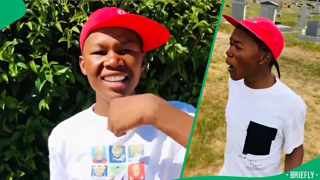 TikTok users were entertained by a funny young man who shared a humorous video approaching the dead