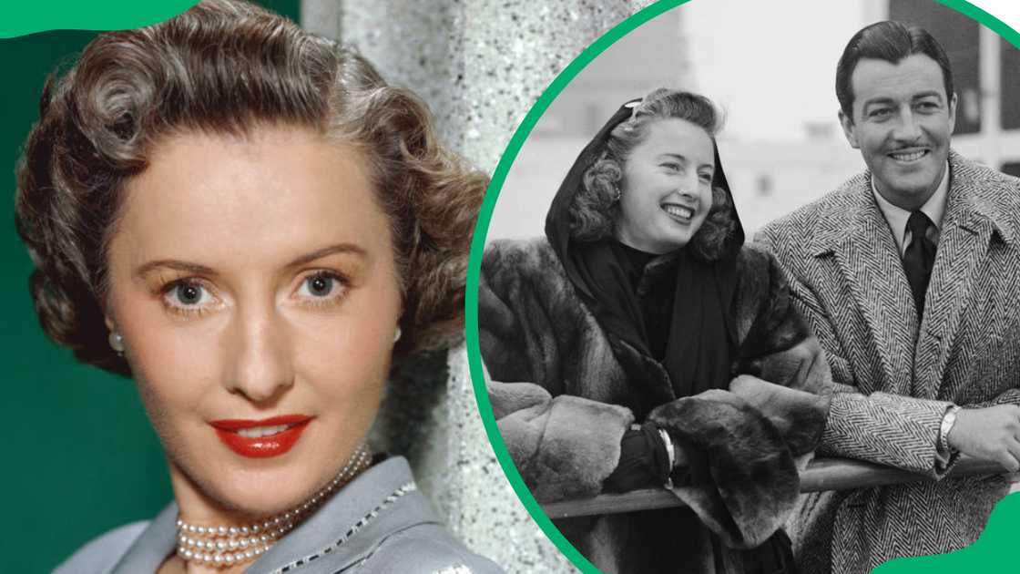 Barbara Stanwyck in 1950 (L). The actress at the Southampton in 1947 (R)
