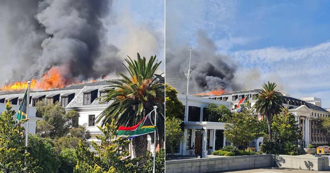 Fire, Roof, Parliament, National Assembly, Cape Town, Fire and emergency, Rescue personnel, Wind, Fire forensic investigations, Parliament spokesperson, Moloto Mothapo Fire, Roof, Parliament, National Assembly, Cape Town, Fire and emergency, Rescue personnel, Wind, Fire forensic investigations, Parliament spokesperson, Moloto Mothapo