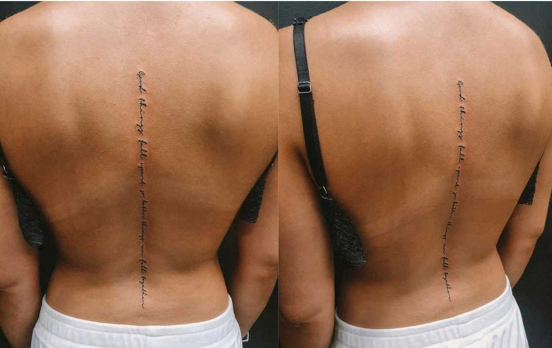 60+ spine tattoos for women that will make you do a double take (2022  designs) - Briefly.co.za