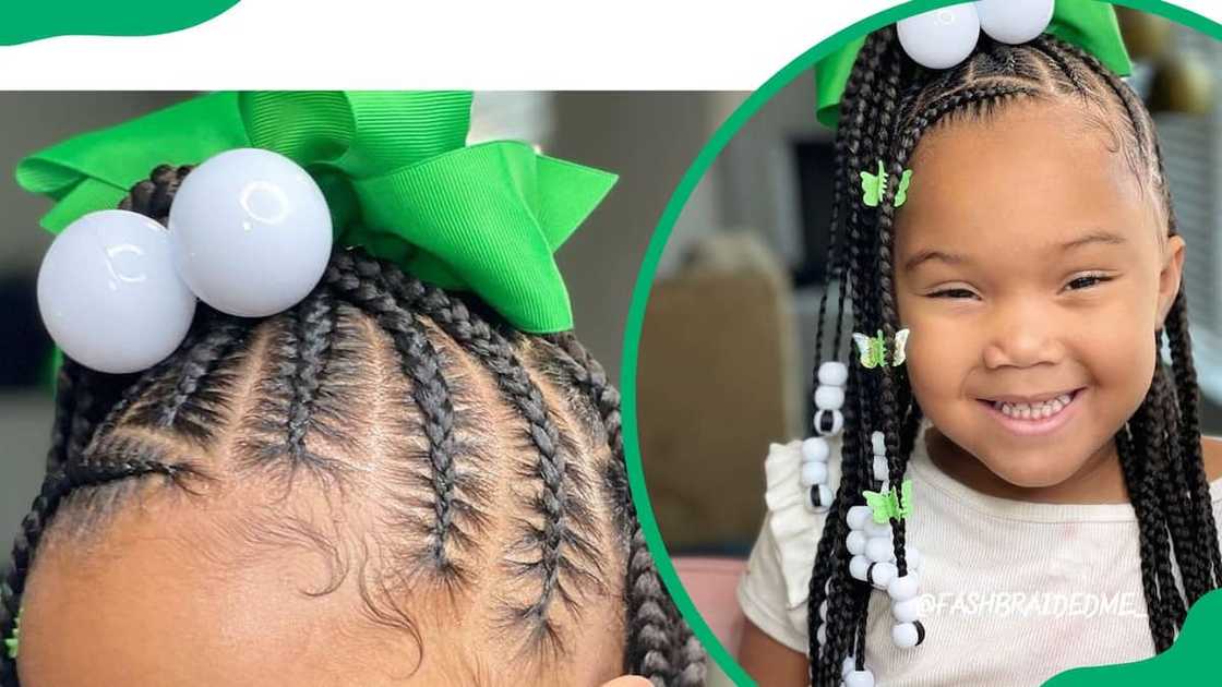 Stitch braids with curly ends Stitch braids with curly ends