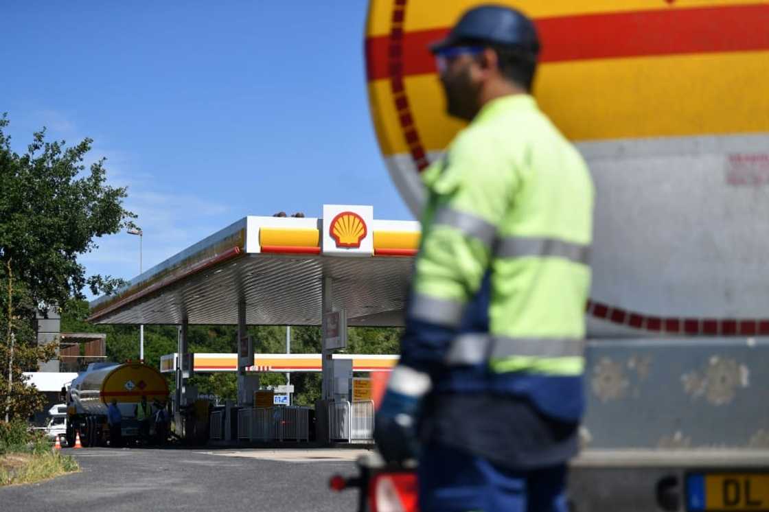 Fuel tankers make shuttle runs from Luxembourg fuel dumps to keep the tanks full under the pumps at Berchem Fuel tankers make shuttle runs from Luxembourg fuel dumps to keep the tanks full under the pumps at Berchem