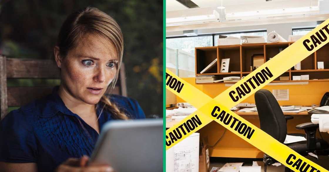 Criminals ransacked the IEC's Houghton offices and left with a laptop. Criminals ransacked the IEC's Houghton offices and left with a laptop.