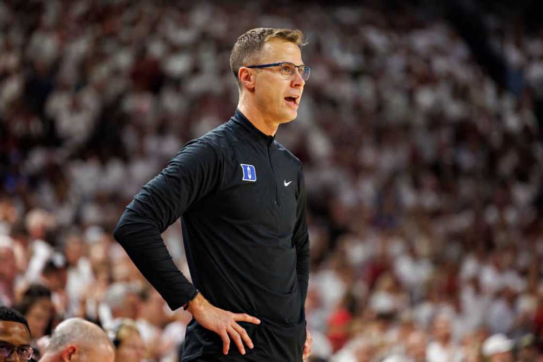 Head Coach Jon Scheyer of the Duke Blue Devis