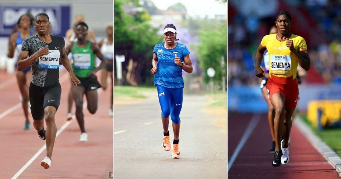 South African sprinter Caster Semenya has clinched the 5000m win in Tshwane. Image: Twitter South African sprinter Caster Semenya has clinched the 5000m win in Tshwane. Image: Twitter