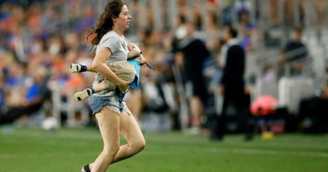 Spotlight, Mom, Tackles, Son, Invading, Pitch, Soccer Spotlight, Mom, Tackles, Son, Invading, Pitch, Soccer