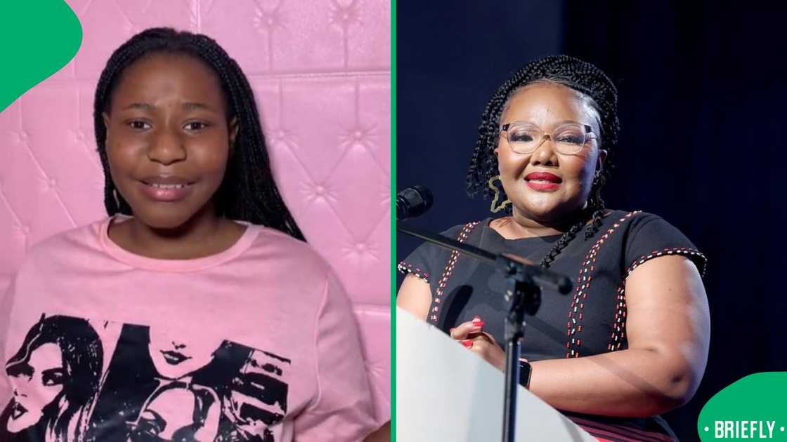 The image on the right showed the Minister of Education The image on the right showed the Minister of Education