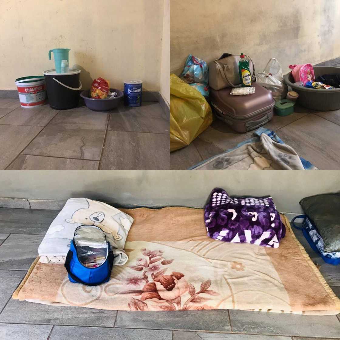 Woman shows the home she used to live in. Woman shows the home she used to live in.