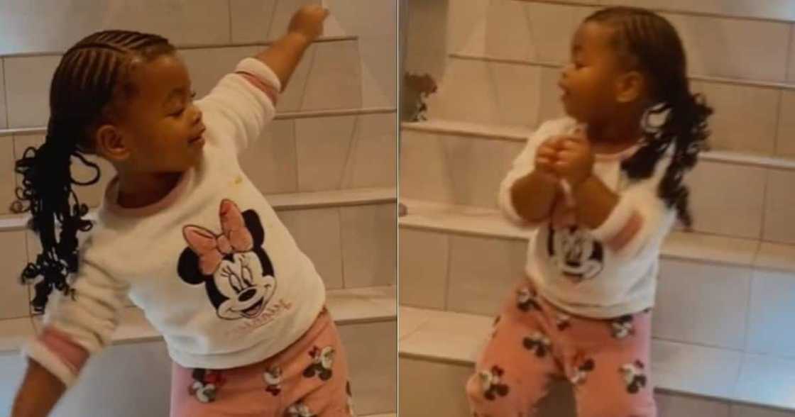 Kid dancing to amapiano song by Major Keys